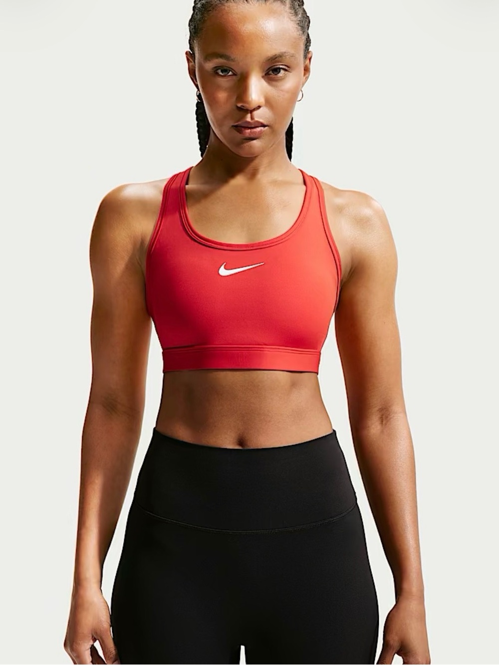 Nike Swoosh Women’s Large Med Support Padded Racerback Sports Bra University Red